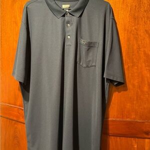 Greg Norman Collection Black Polo Shirt with Chest Pocket